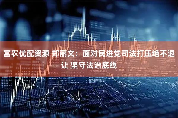 富农优配资源 郑丽文：面对民进党司法打压绝不退让 坚守法治底线