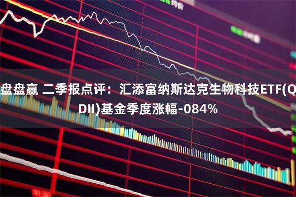 盘盘赢 二季报点评：汇添富纳斯达克生物科技ETF(QDII)基金季度涨幅-084%